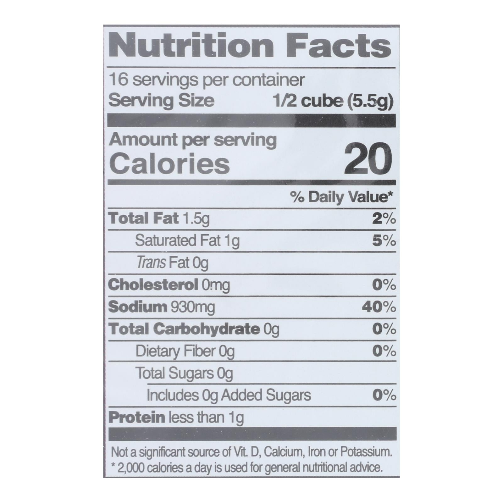 Edwards and Sons Natural Bouillon Cubes - Not Beef - 3.1 oz - Case of 12