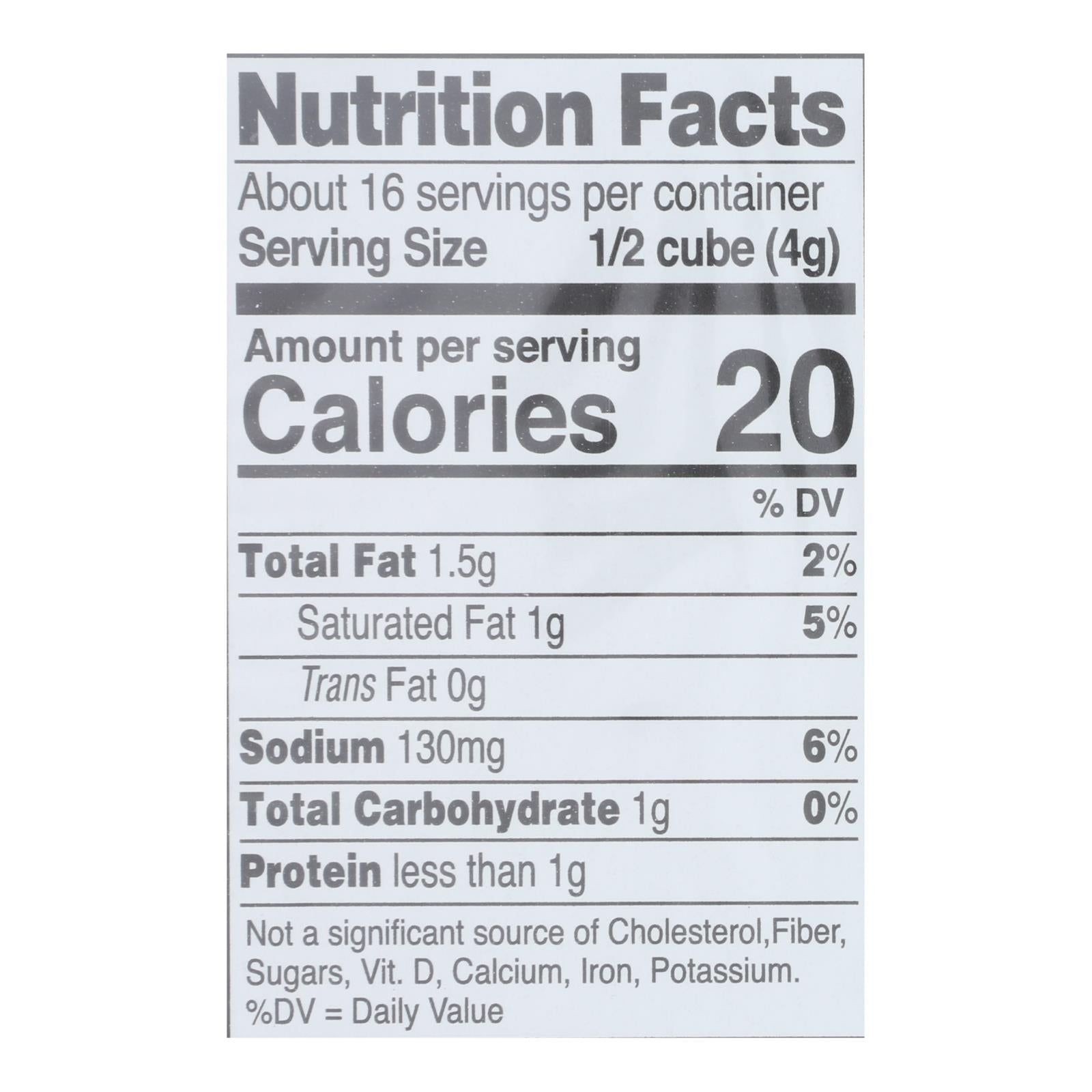 Edwards and Sons Natural Bouillon Cubes - Veggie - Low Sodium - 2.2 oz - Case of 12