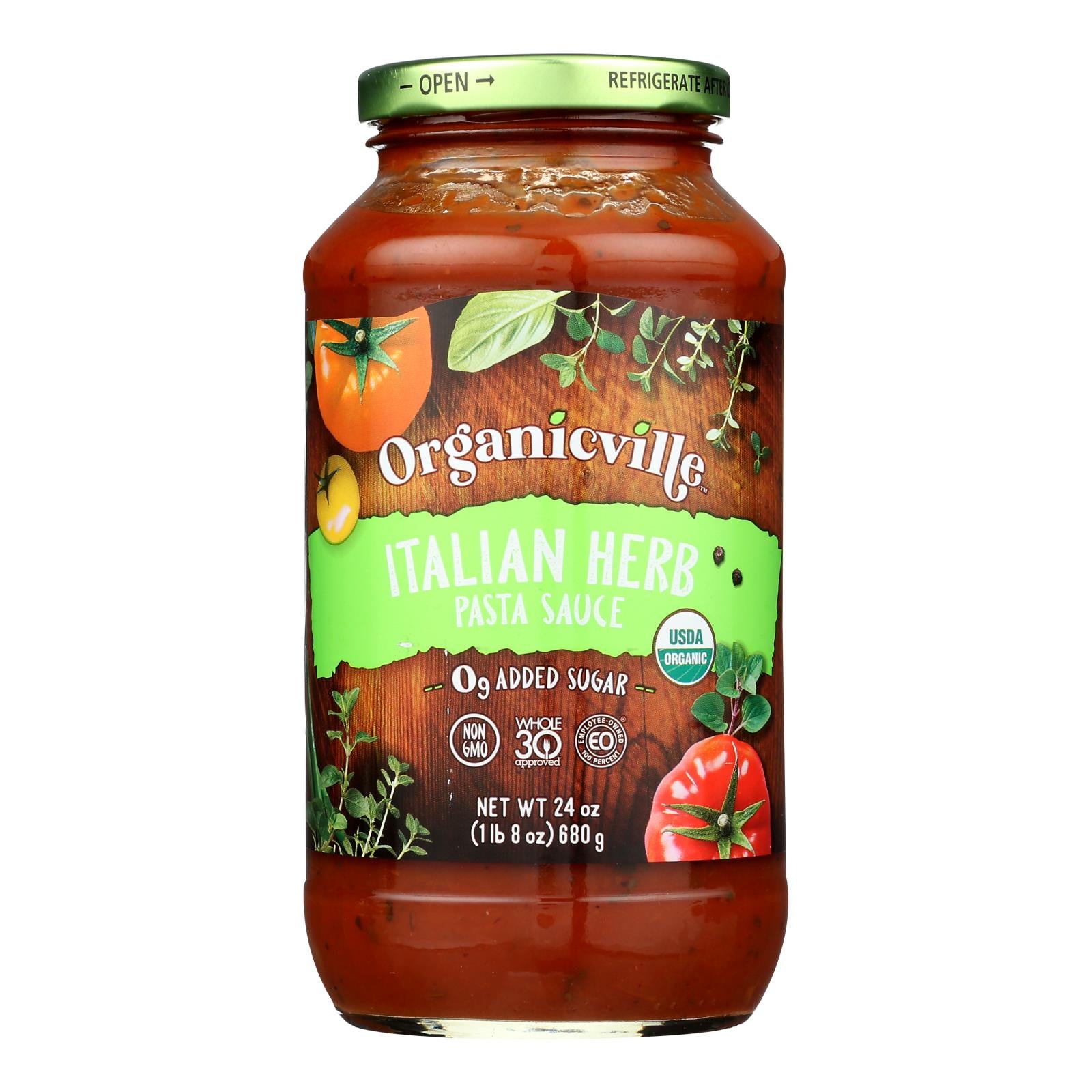 Organicville - Psta/sce It/herb Whl3 - Case of 6-24 OZ