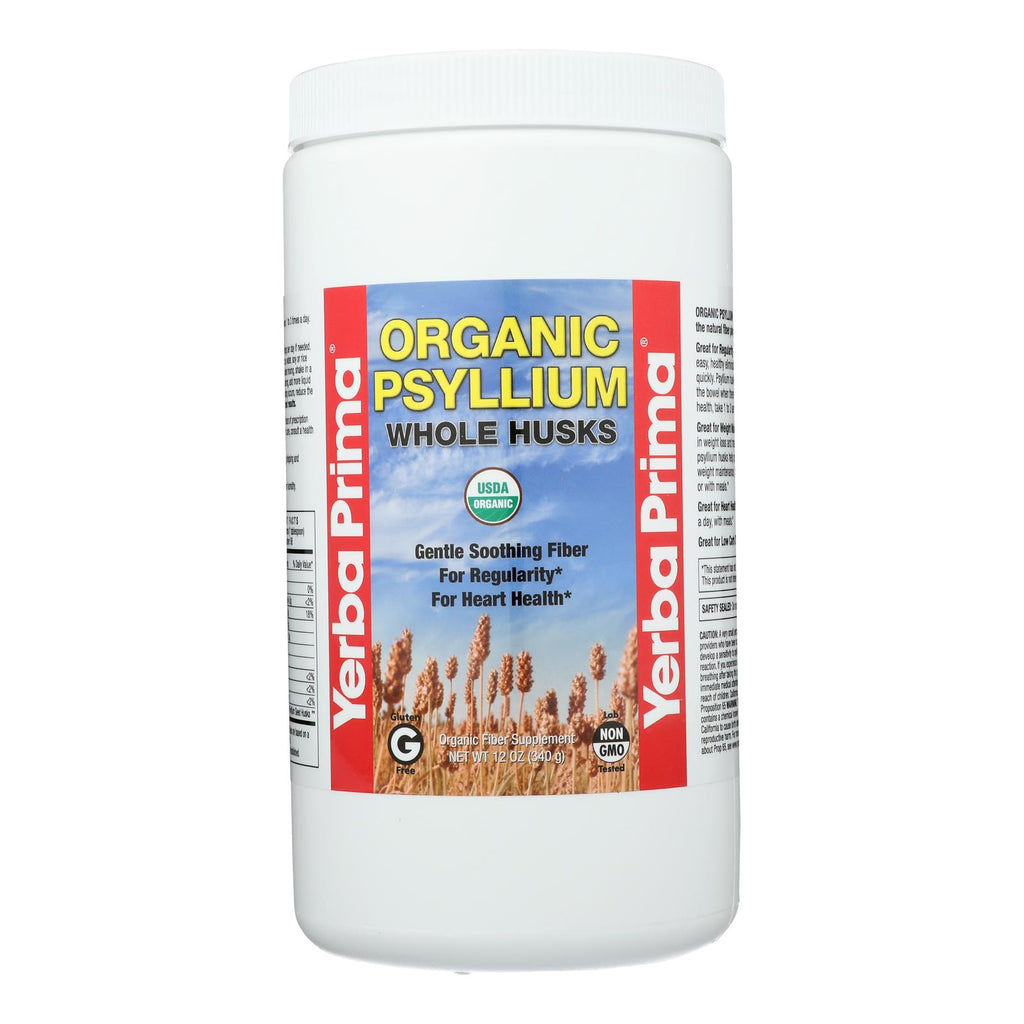 Yerba Prima Organic Psyllium - Whole Husks Supplement - 12 oz.