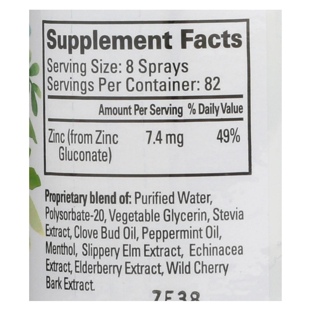 Quantum TheraZinc Spray Peppermint Clove - 4 fl oz