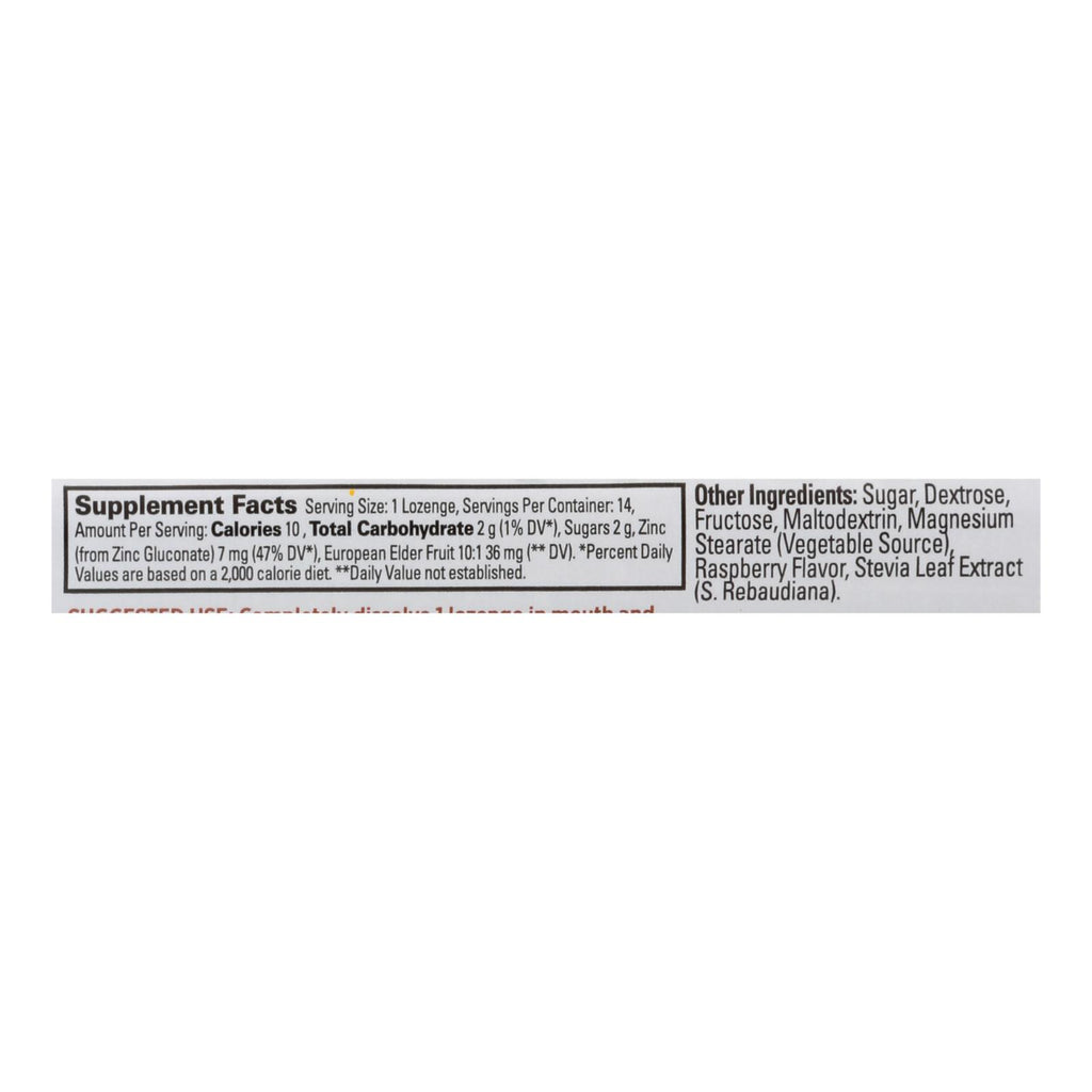 Quantum Zinc Lozenges Elderberry Raspberry - 1.2 oz - Case of 12