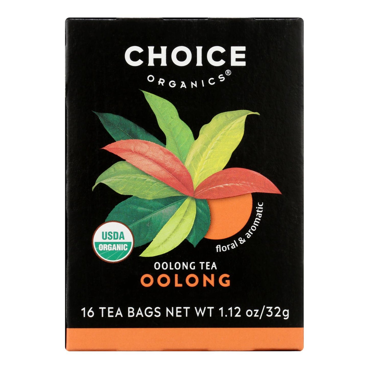 Choice Organic Teas Oolong Tea - 16 Tea Bags - Case of 6