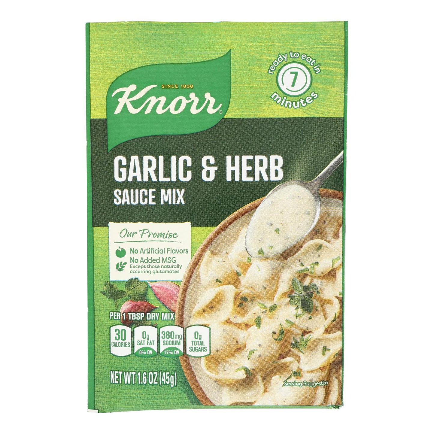 Knorr Sauce Mix - Garlic and Herb - 1.6 oz - Case of 12