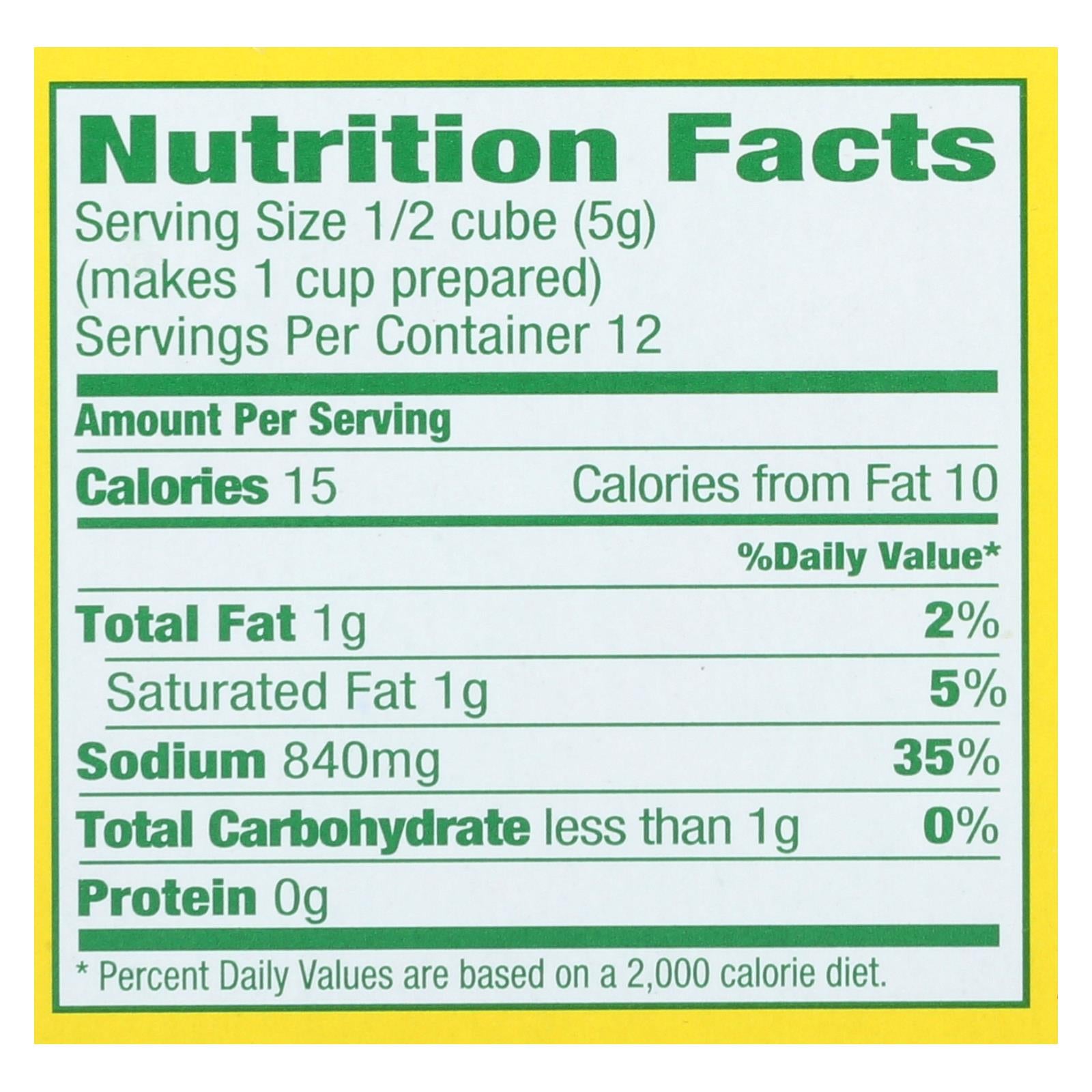 Knorr Bouillon Cubes - Vegetable - Extra Large - 2.13 oz - Case of 24