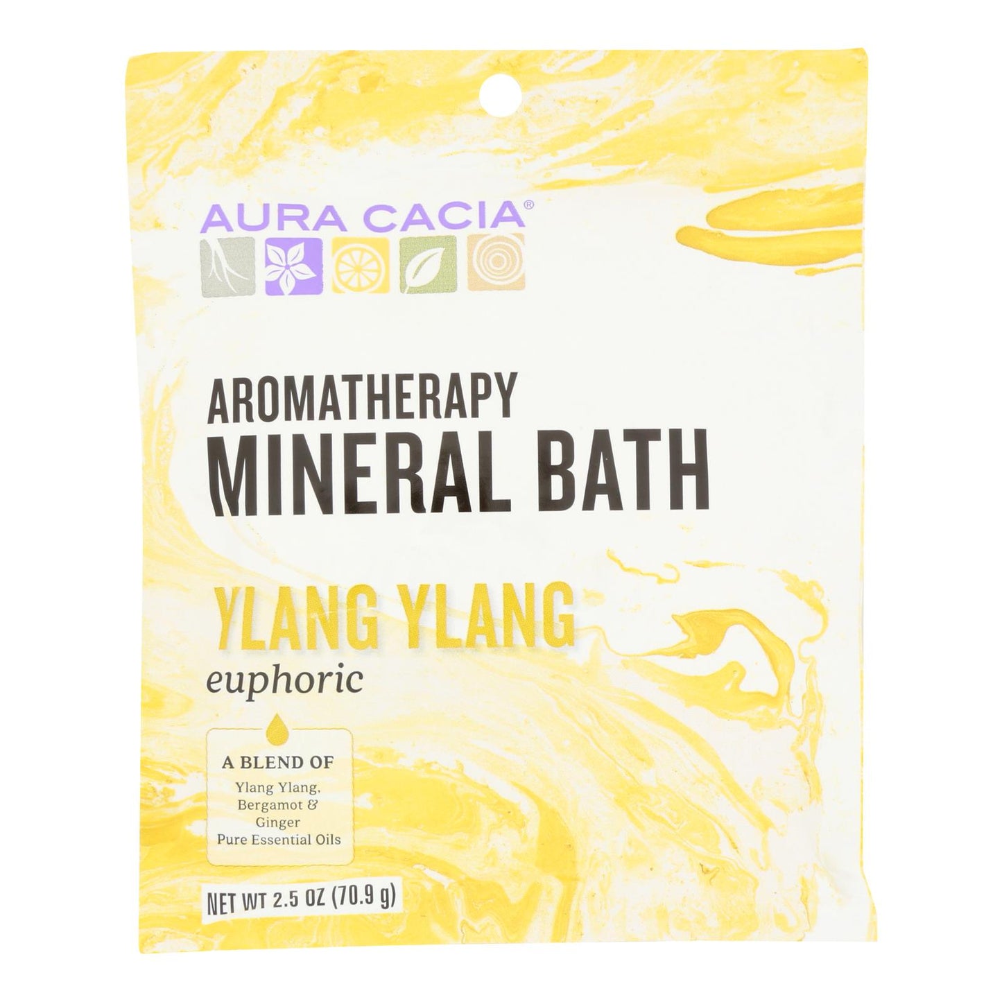 Aura Cacia - Aromatherapy Mineral Bath Euphoria - 2.5 oz - Case of 6