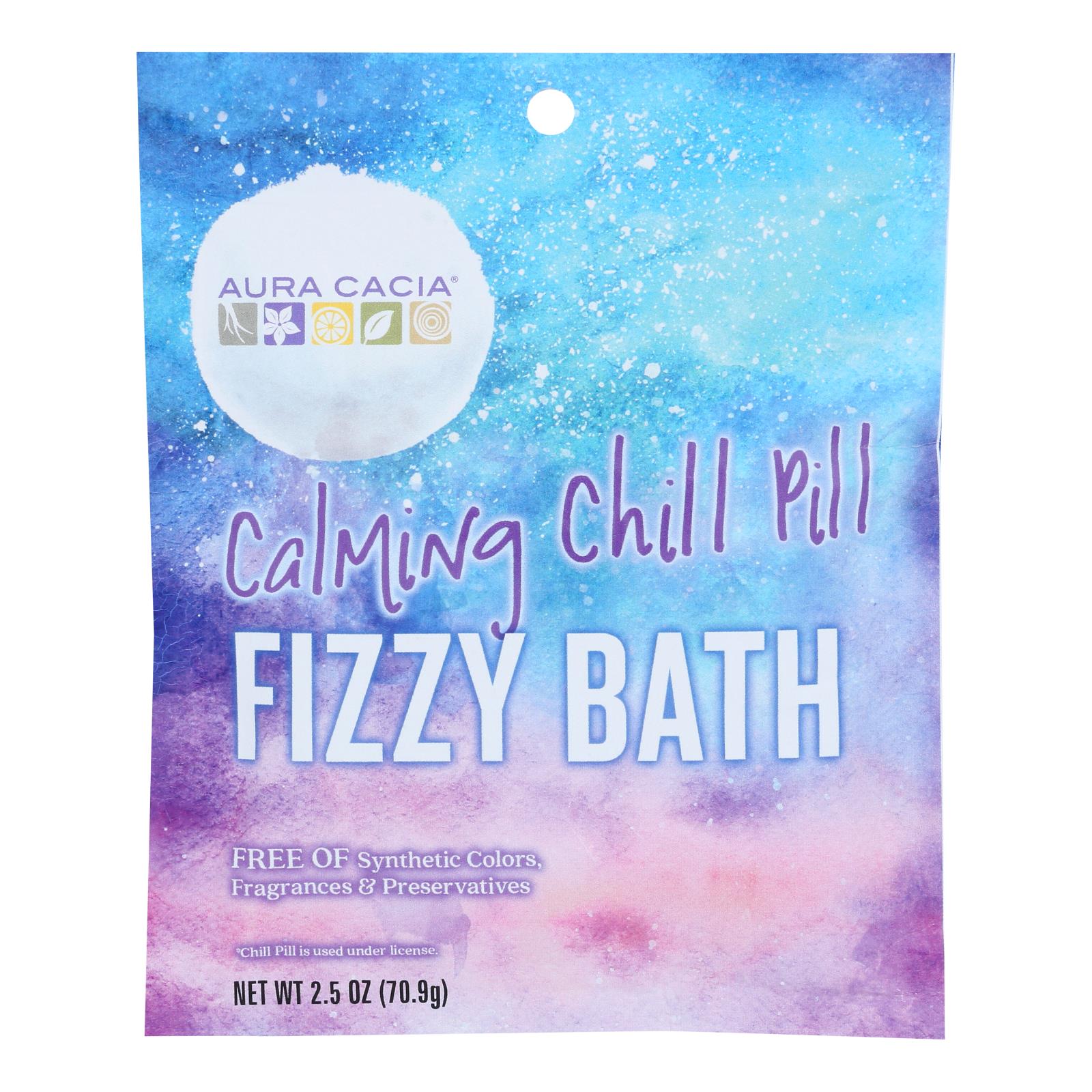 Aura Cacia - Fizz Bath Calm Chill Pill - Case of 6-2.5 OZ