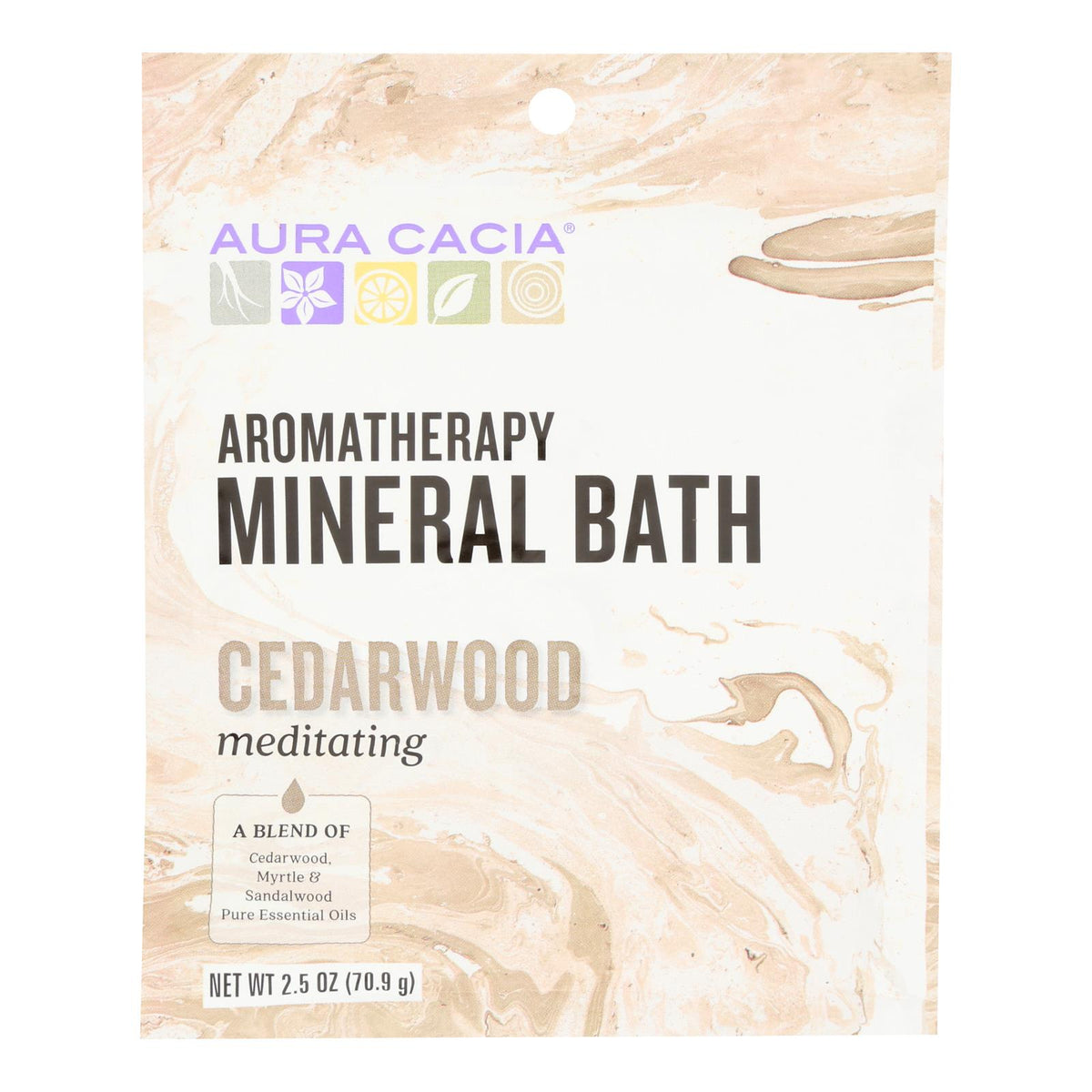 Aura Cacia - Aromatherapy Mineral Bath Meditation - 2.5 oz - Case of 6