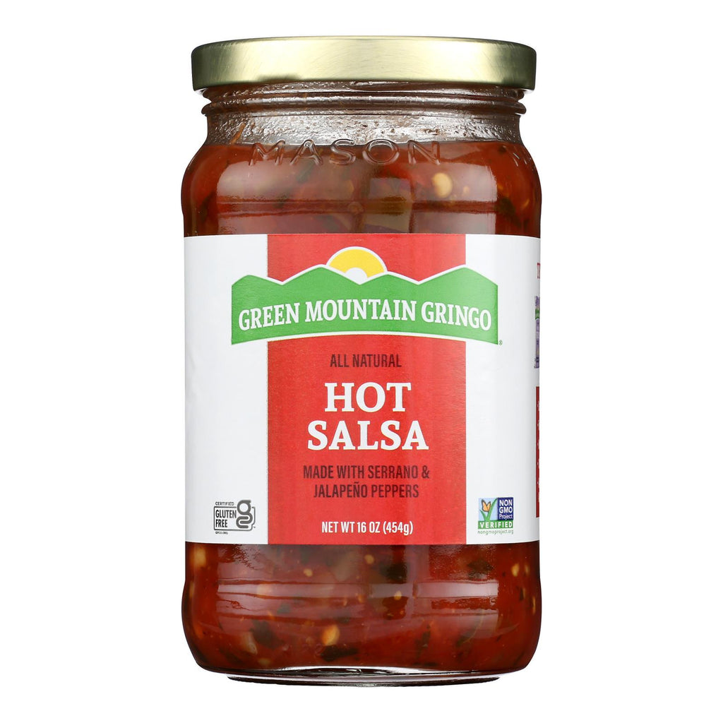 Green Mountain Gringo Hot Salsa - Case of 12 - 16 oz.