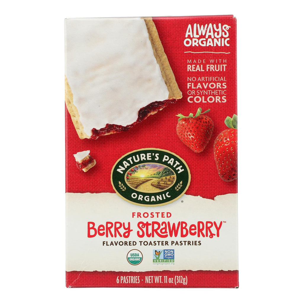 Nature's Path Organic Frosted Toaster Pastries - Berry Strawberry - Case of 12 - 11 oz.