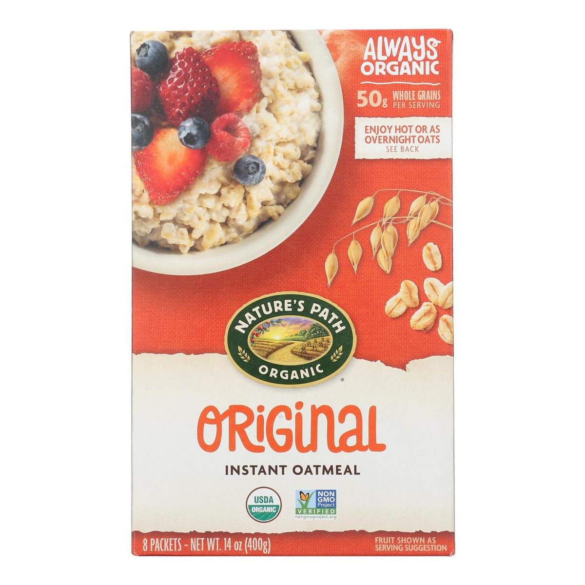 Nature's Path Organic Hot Oatmeal - Original - Case of 6 - 14 oz.