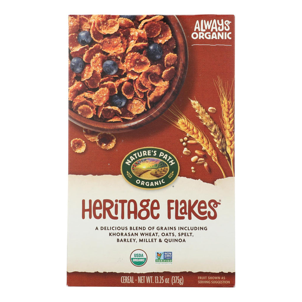 Nature's Path Organic Heritage Flakes Cereal - Case of 12 - 13.25 oz.