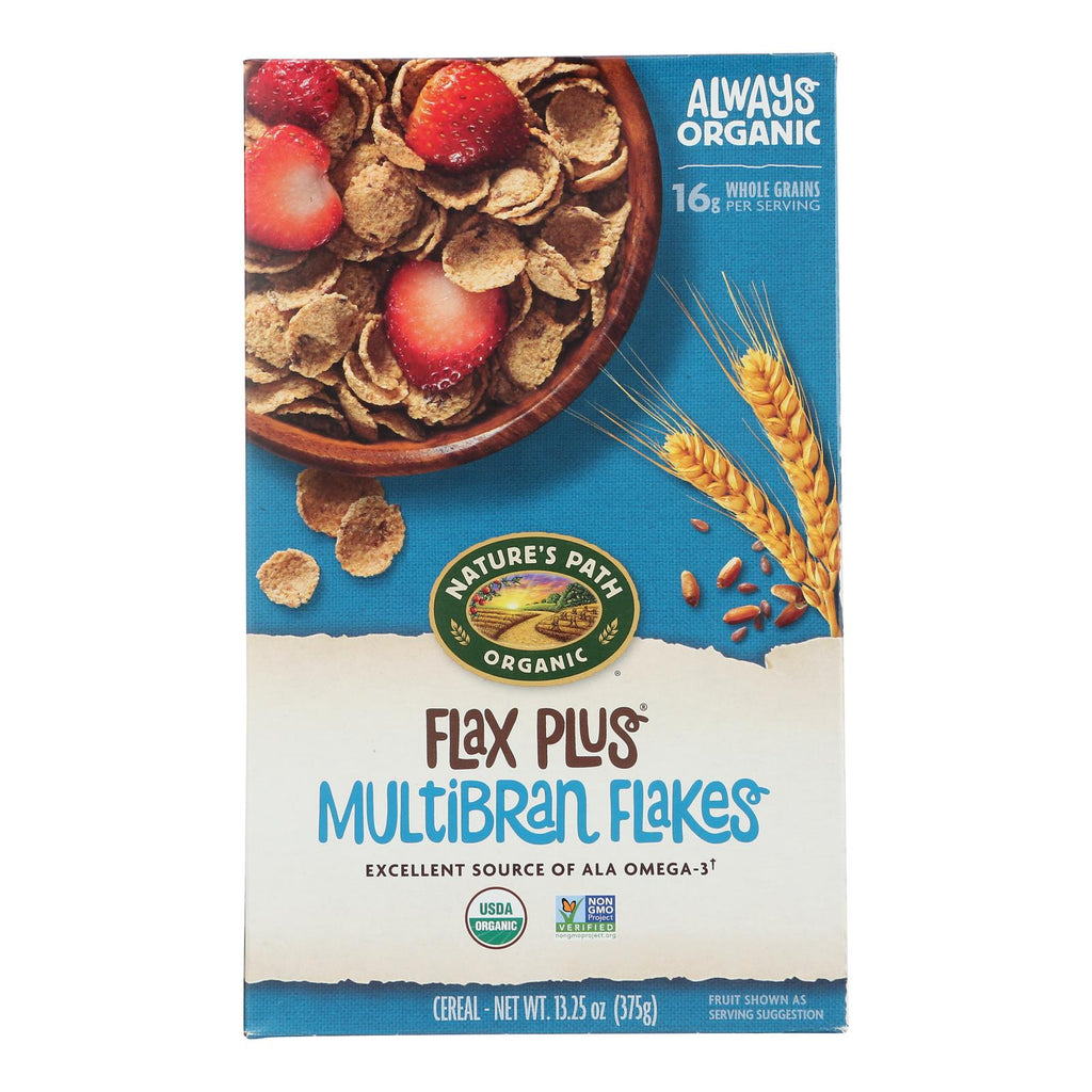 Nature's Path Organic Flax Plus Multi-bran Flakes Cereal - Case of 12 - 13.25 oz.
