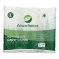 Green Forest Premium Paper Towels - White - Case of 10 - 3 Roll