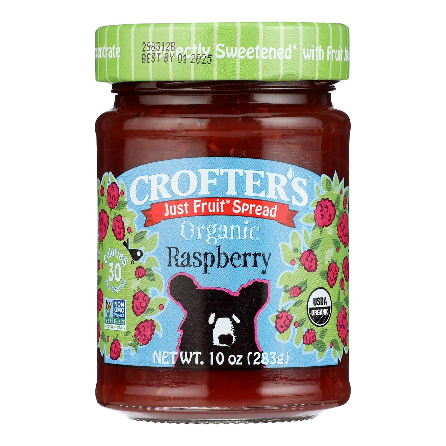 Crofters Fruit Spread - Organic - Just Fruit - Raspberry - 10 oz - case of 6