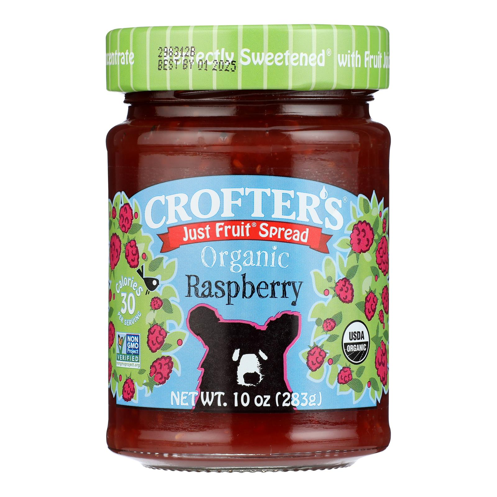 Crofters Fruit Spread - Organic - Just Fruit - Raspberry - 10 oz - case of 6