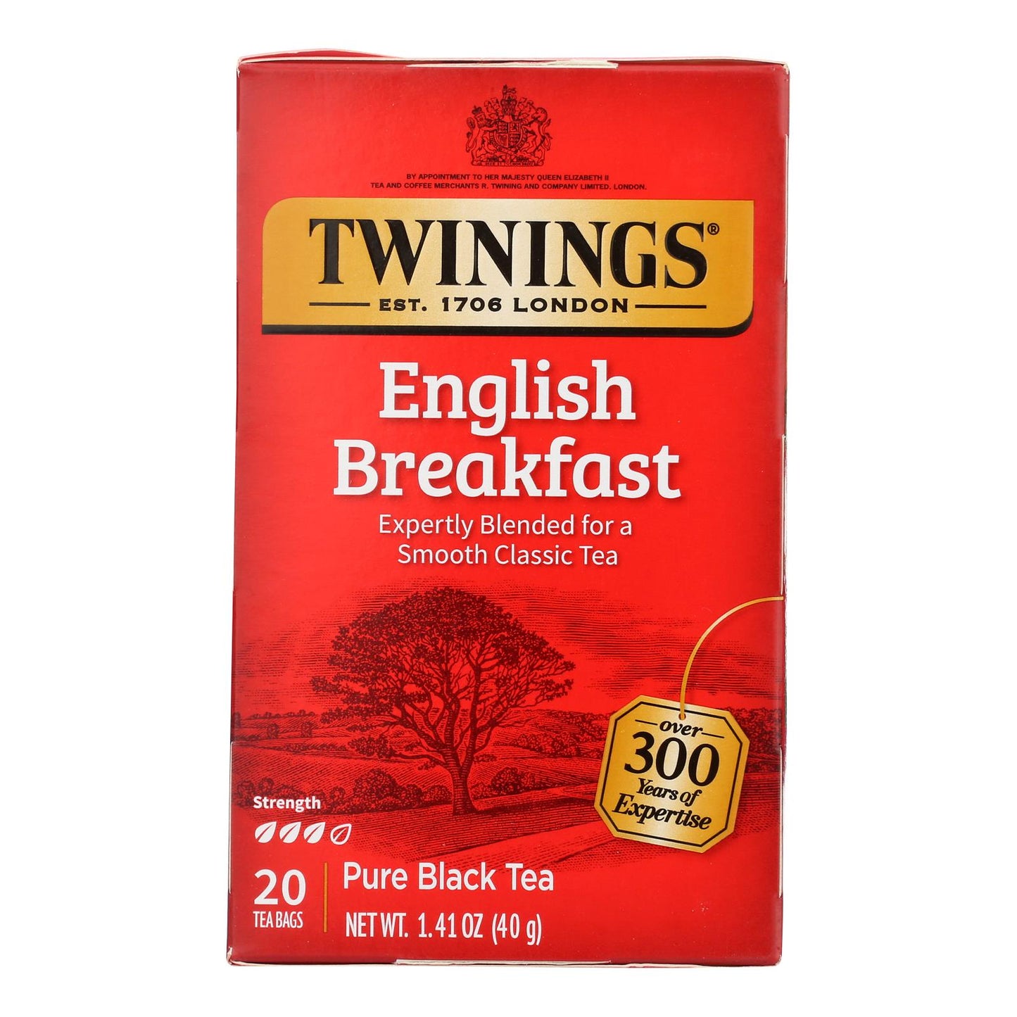 Twinings Tea English Breakfast Tea - Black Tea - Case of 6 - 20 Bags