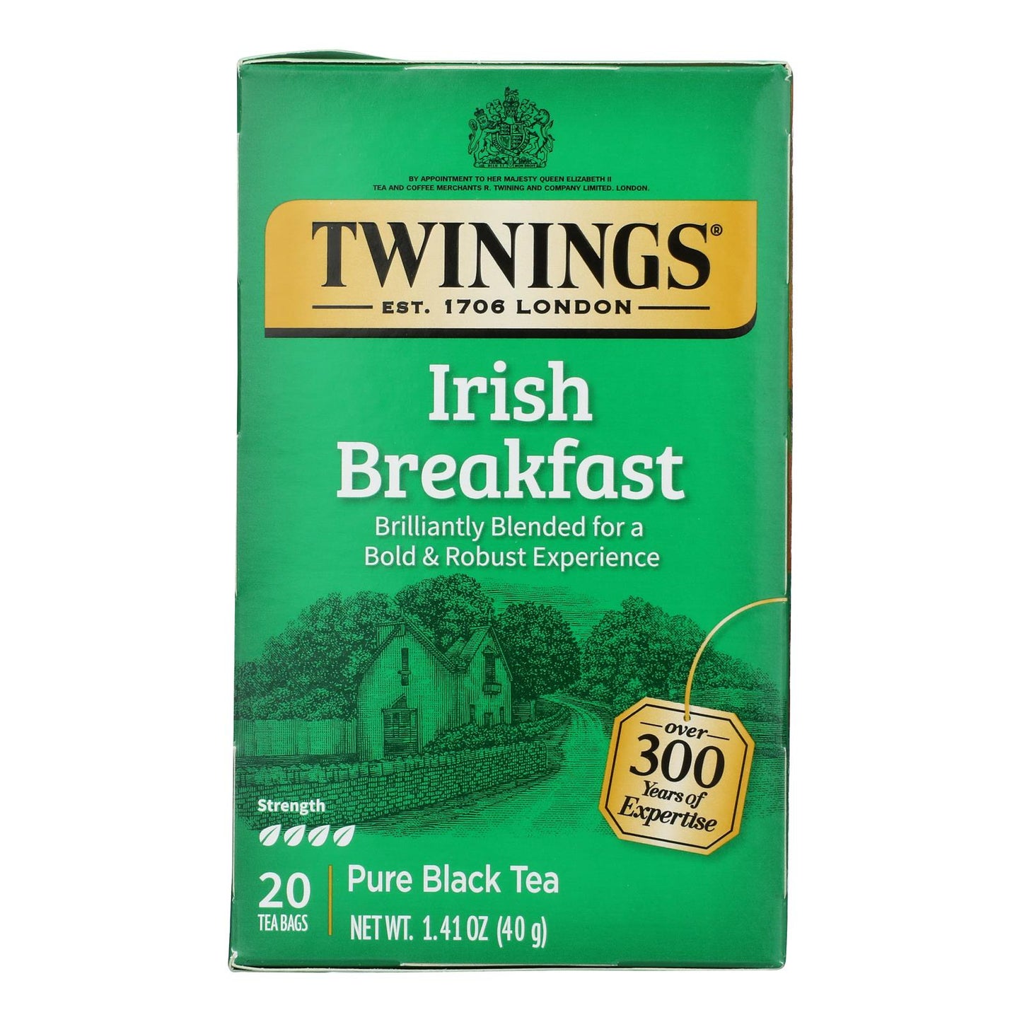 Twinings Tea Breakfast Tea - Irish - Case of 6 - 20 Bags