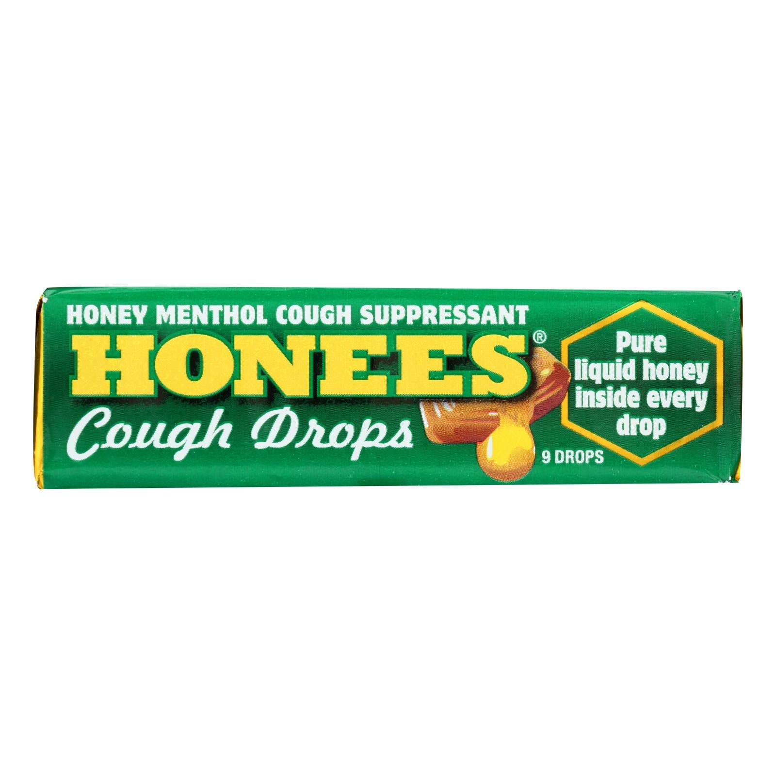 Honees Cough Drops - Menthol - Case of 24 - 9 Pack