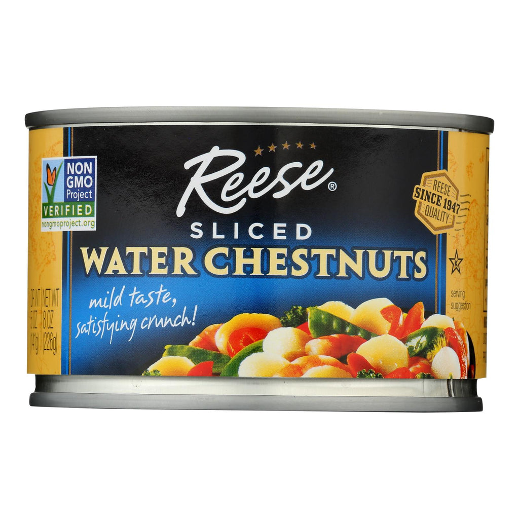 Reese Water Chestnuts - Sliced - Case of 24 - 8 oz.