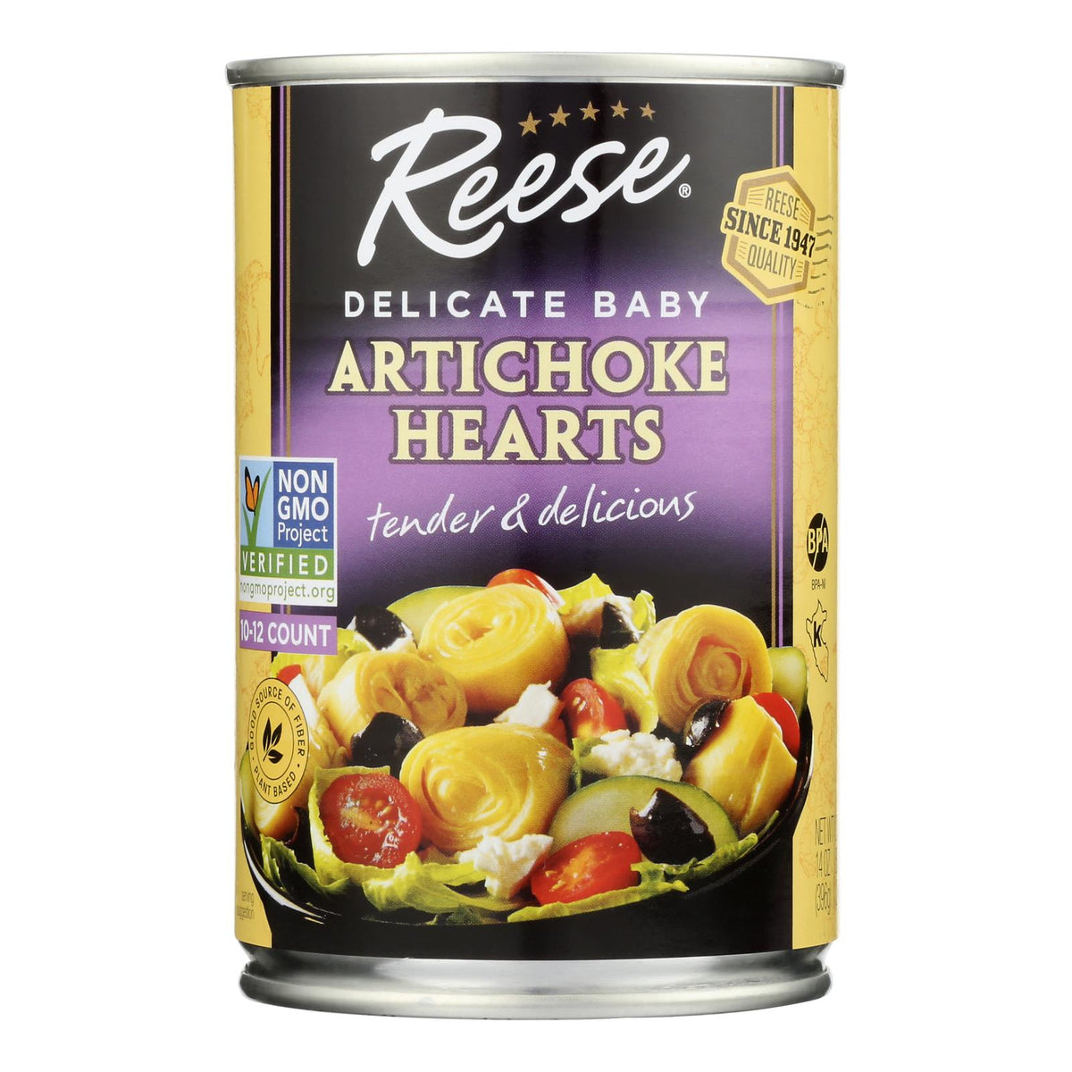 Reese Artichoke Hearts - Delicate Baby - Case of 12 - 14 oz.