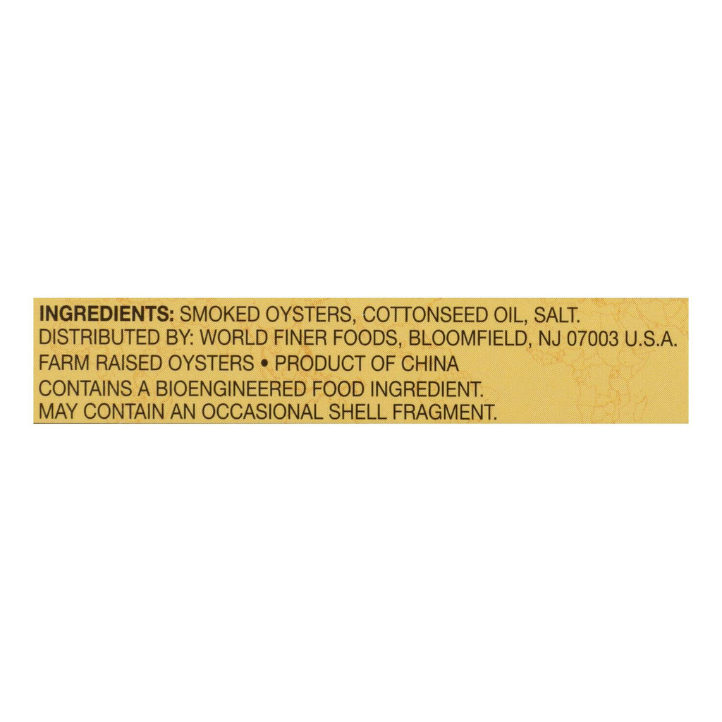 Reese Oysters - Smoked - Petite - Case of 10 - 3.7 oz