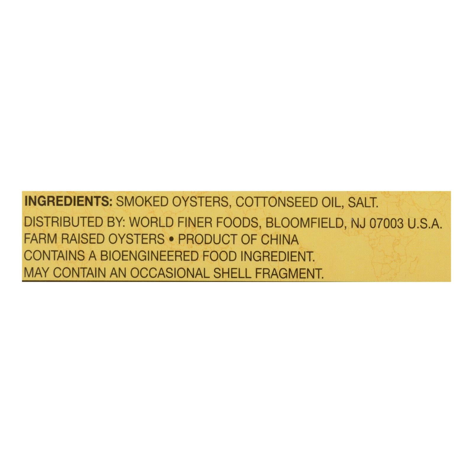 Reese Oysters - Smoked - Large - 3.7 oz - Case of 10