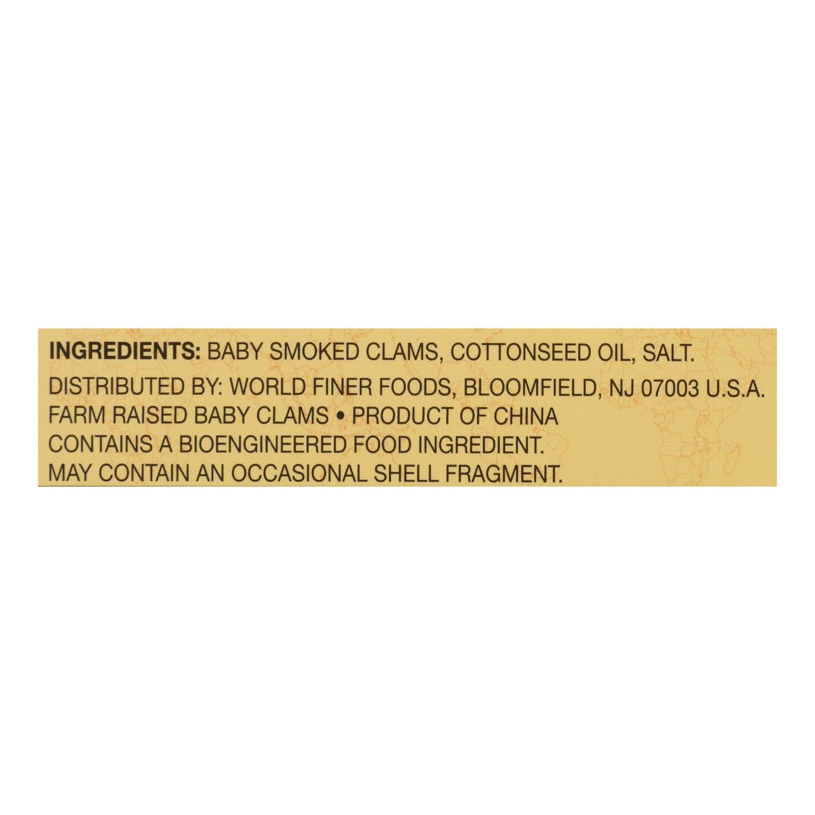 Reese Baby Clams - Smoked - 3.66 oz - Case of 10