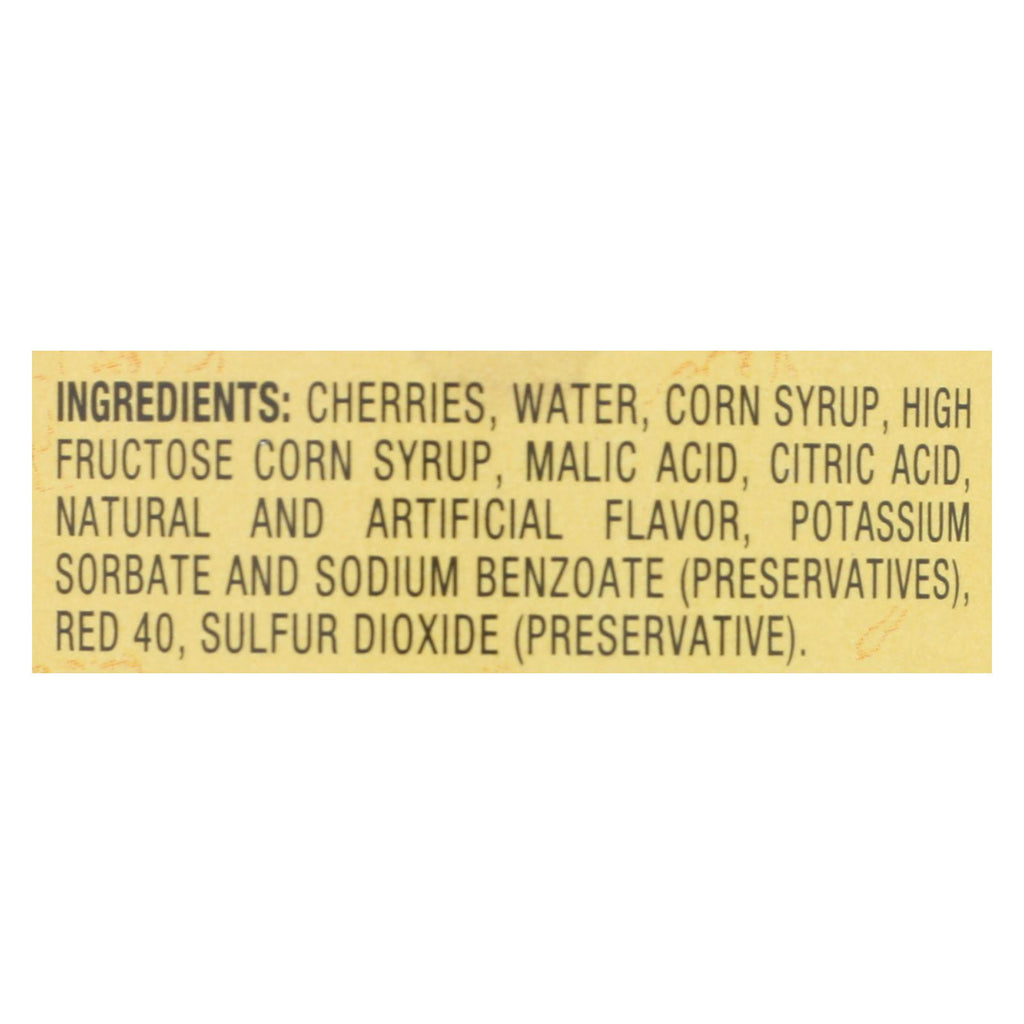 Reese Red Maraschino Cherries - Stems - 10 oz.