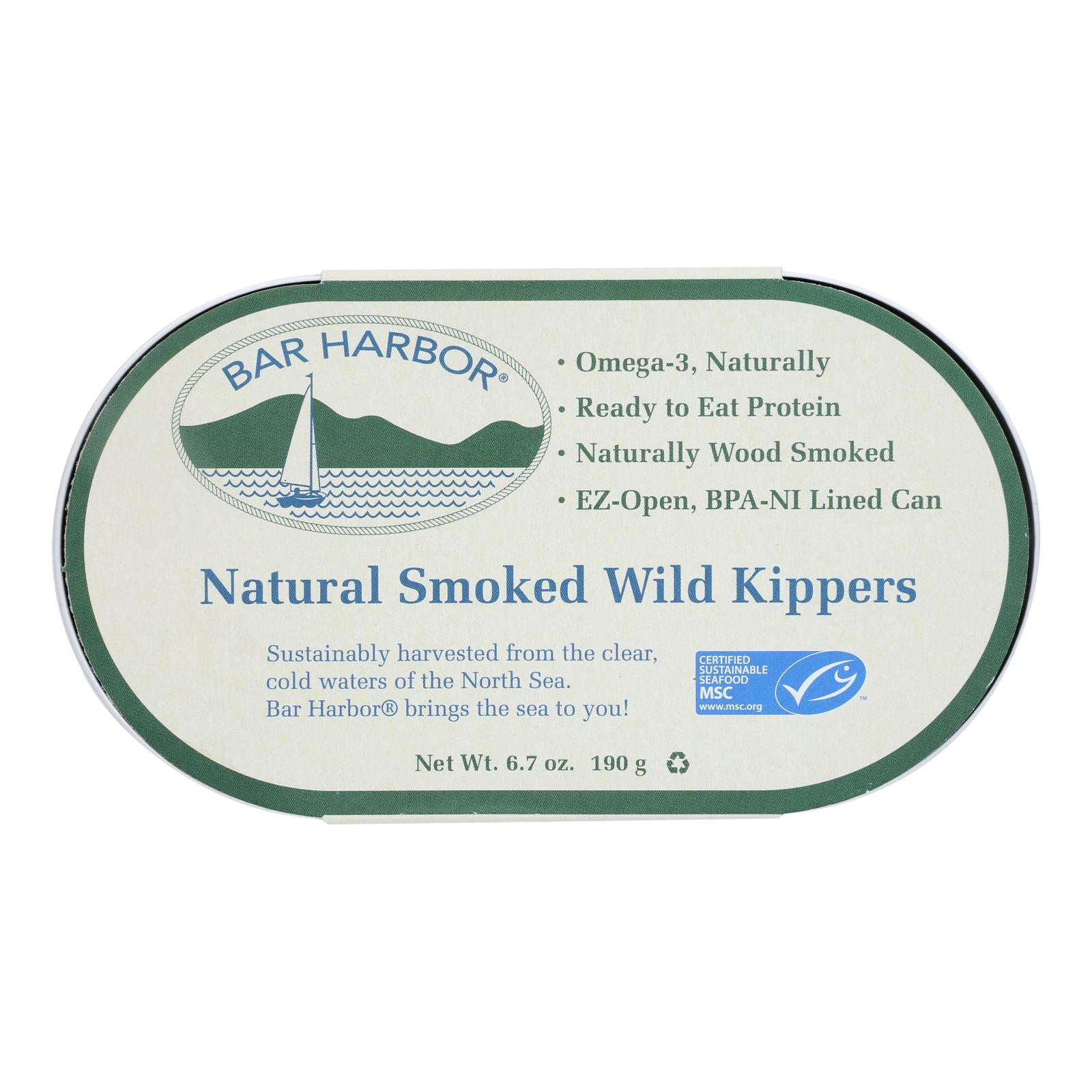 Bar Harbor - Smoked Wild Kippers - Case of 12 - 6.7 oz.