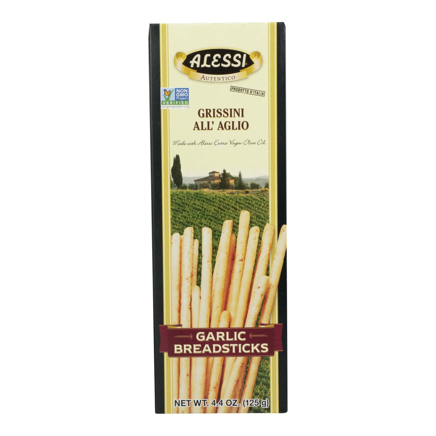 Alessi - Breadsticks - Garlic - Case of 12 - 4.4 oz.