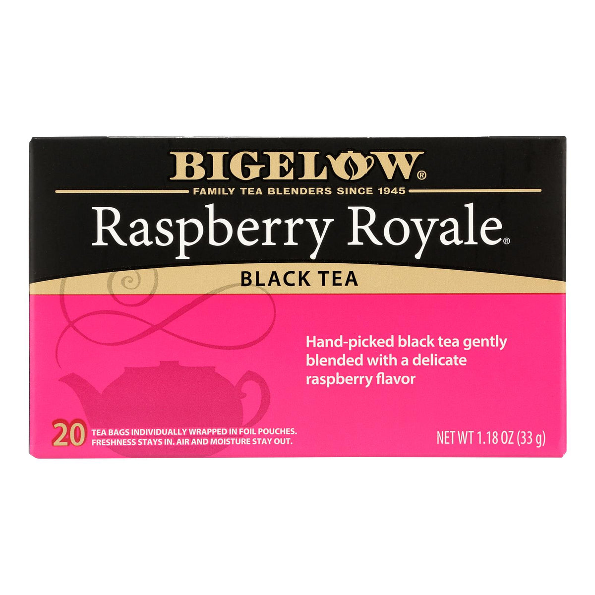 Bigelow Tea Raspberry Royale Black Tea - Case of 6 - 20 Bags