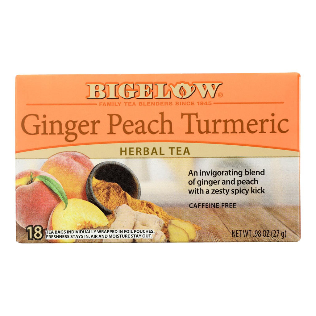Bigelow Tea - Tea Ginger Peach Tumeric - Case of 6 - 18 BAG