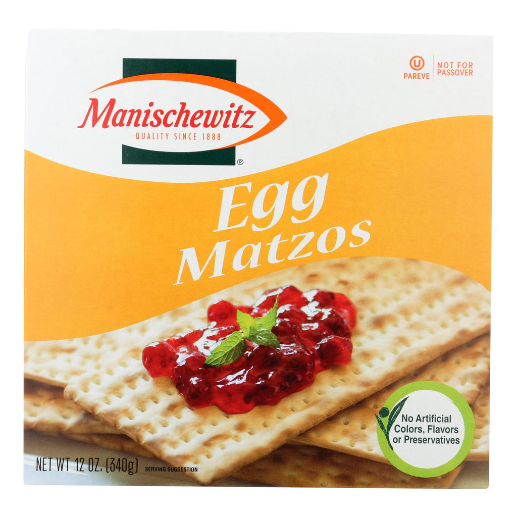 Manischewitz - Egg Matzo - Case of 12 - 12 oz.