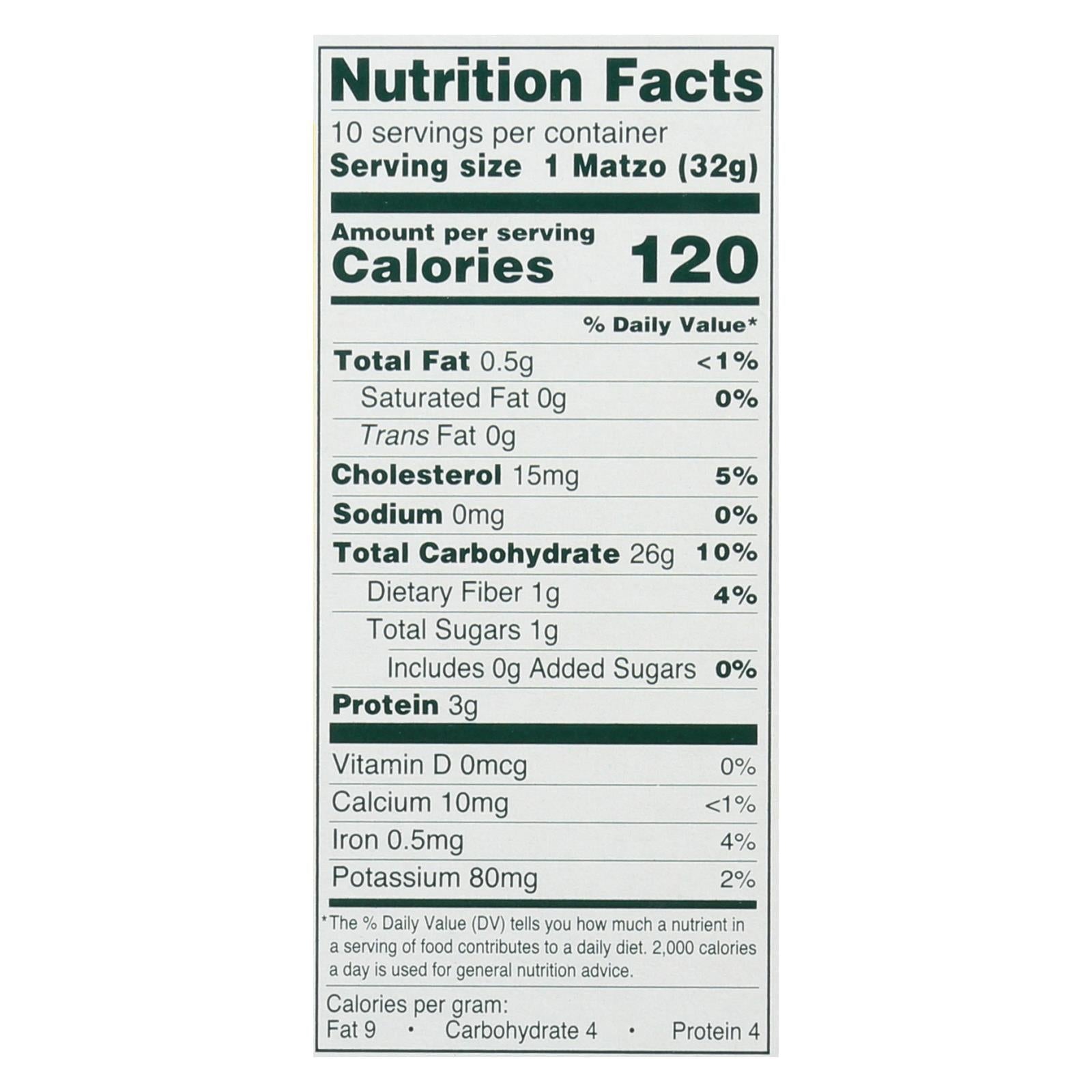 Manischewitz - Egg Matzo - Case of 12 - 12 oz.