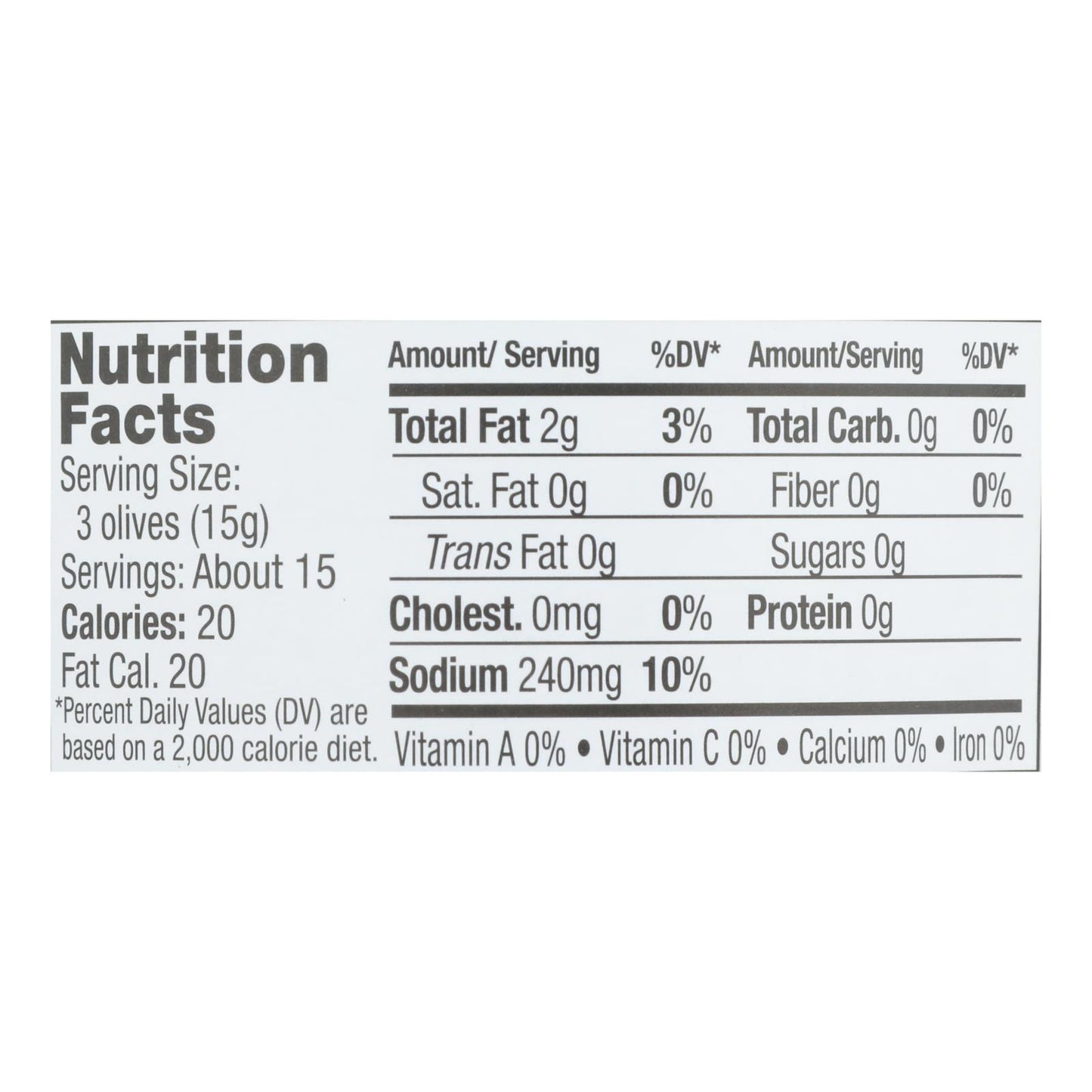 Jeff's Garden - Castelvetrano Olives - Pitted - Case of 6 - 5.5 oz.