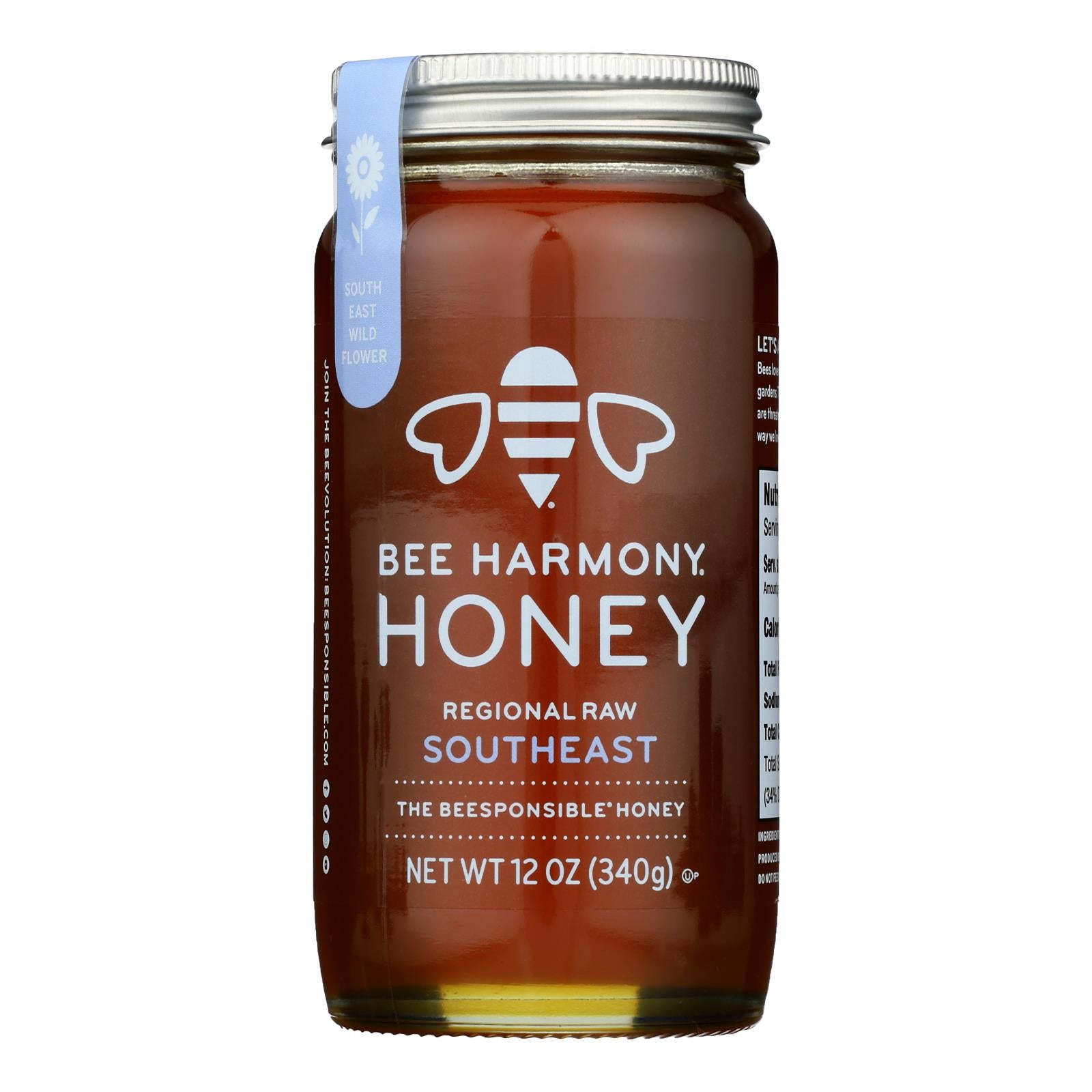 Bee Harmony Honey Regional Raw - Case of 6 - 12 OZ