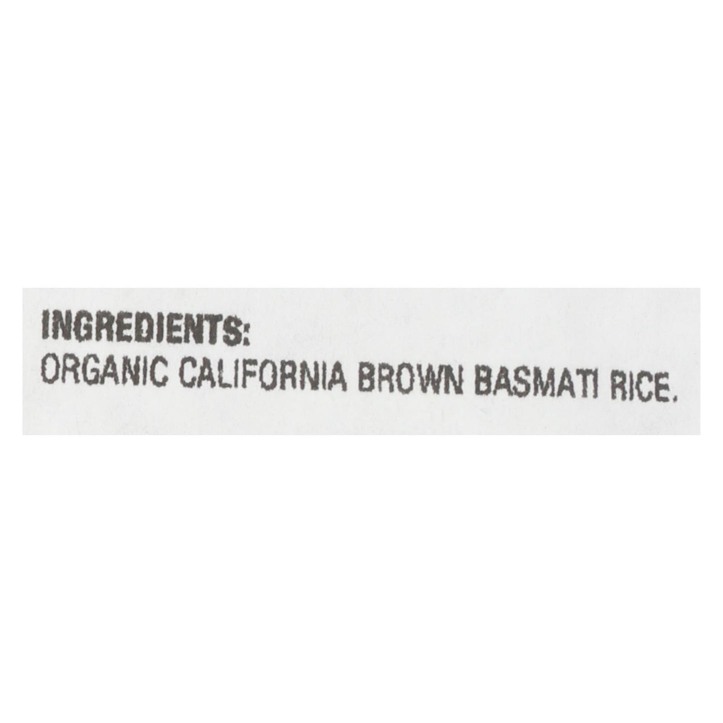Lundberg Family Farms Organic Rice Brown Basmati - Single Bulk Item - 25LB