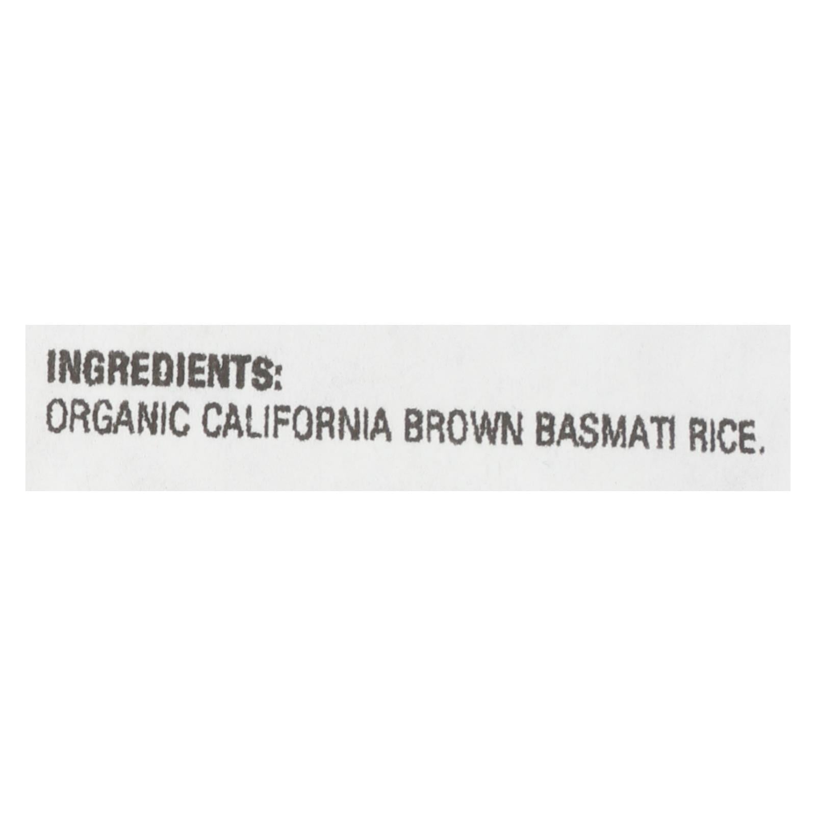 Lundberg Family Farms Organic Rice Brown Basmati - Single Bulk Item - 25LB