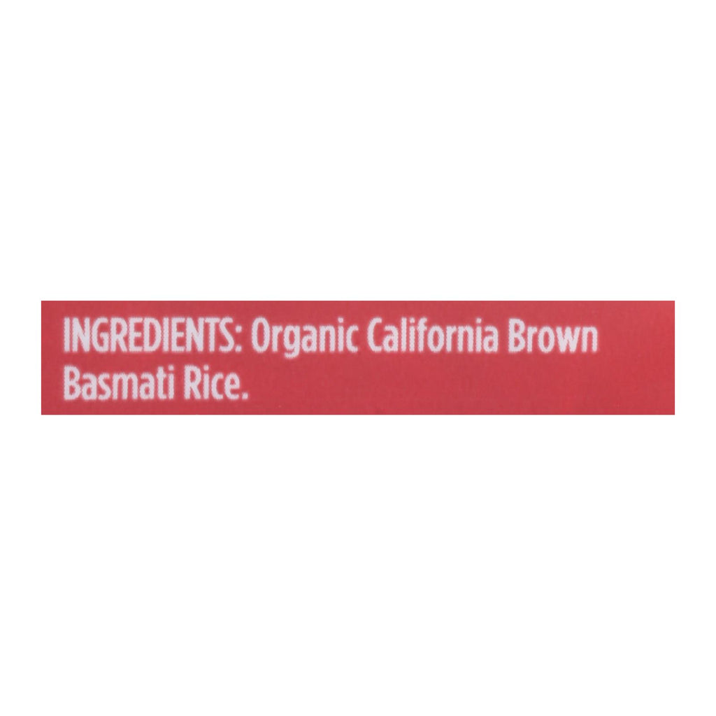Lundberg Family Farms Organic California Brown Basmati Rice - Case of 6 - 2 lb.