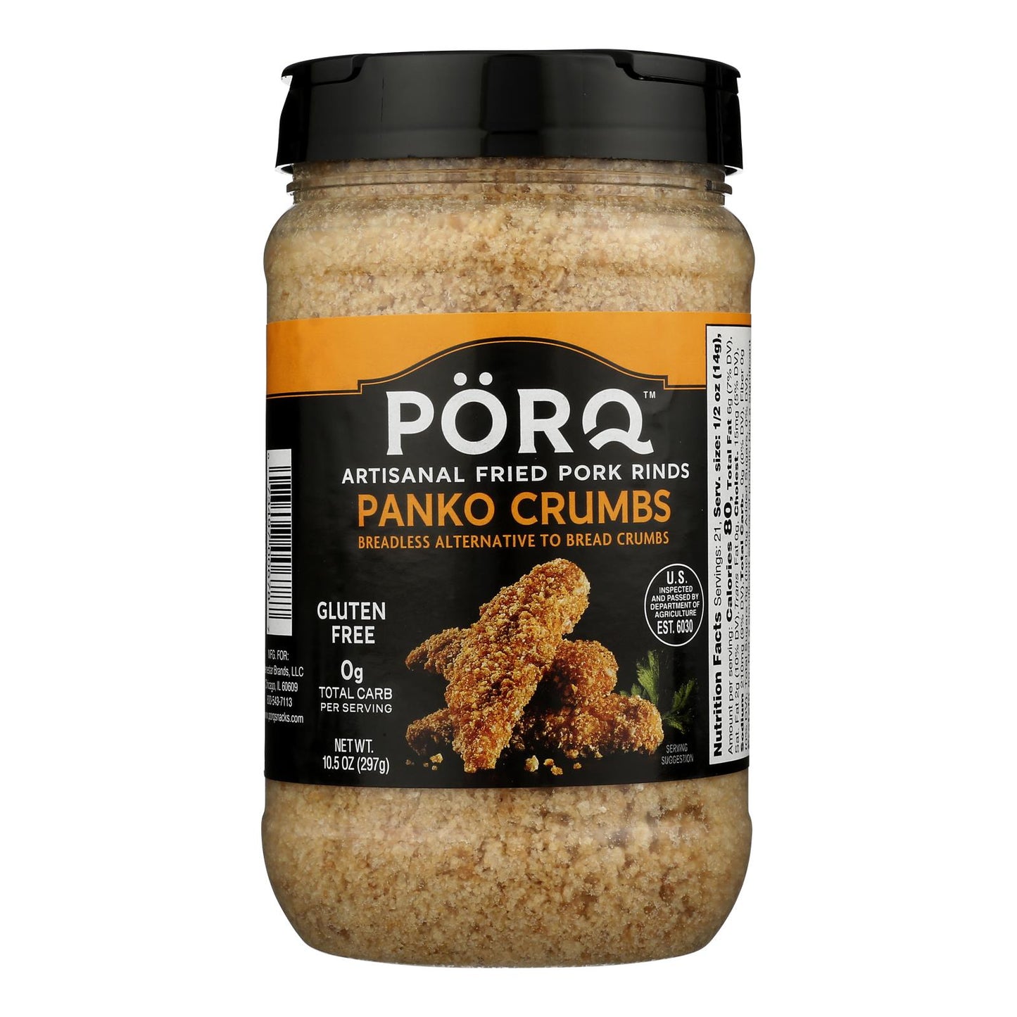 Porq - Panko Crumbs Breadless - Case of 6-10.5 OZ