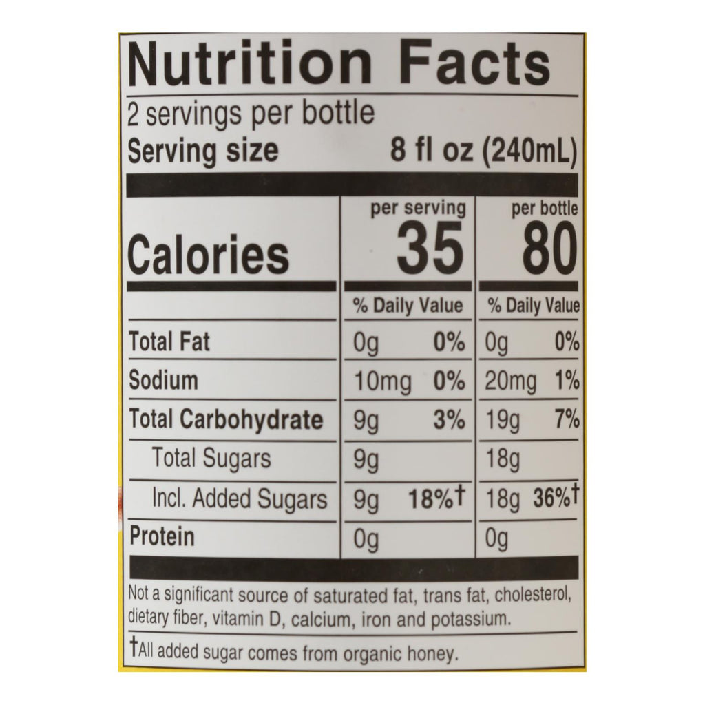 Bragg - Apple Cider Vinegar Ginger Lemon Honey Refresh - Case of 12-16 FZ