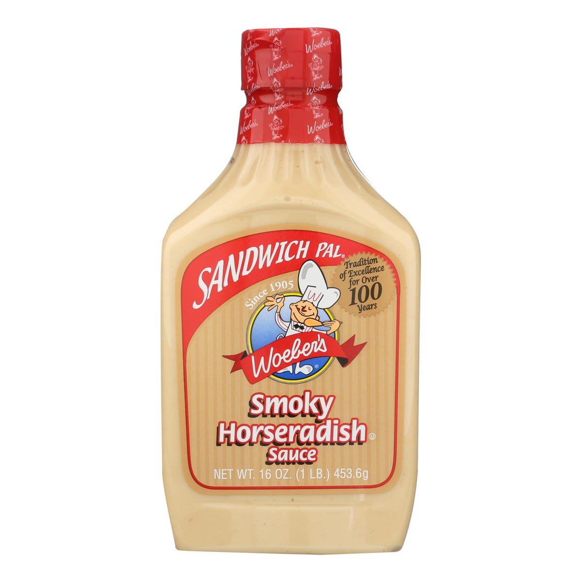 Woeber's Sandwich Pal Smoky Horseradish Sauce - Case of 6 - 16 Fl oz.
