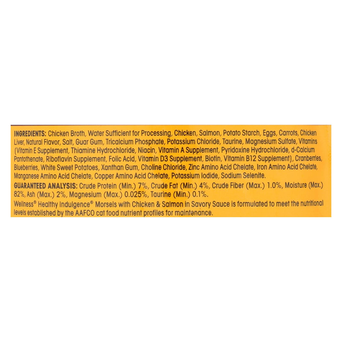 Wellness Pet Products Cat Food - Morsels with Chicken and Salmon In Savory Sauce - Case of 24 - 3 oz.