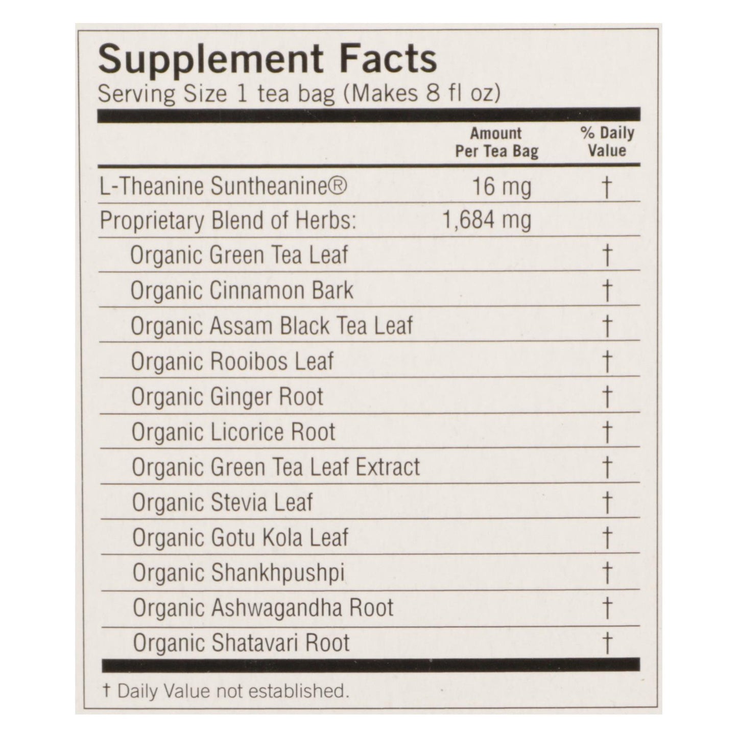 Yogi Perfect Energy Herbal Tea Vanilla Spice - 16 Tea Bags - Case of 6