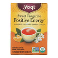 Yogi Positive Energy Herbal Tea Sweet Tangerine - 16 Tea Bags - Case of 6