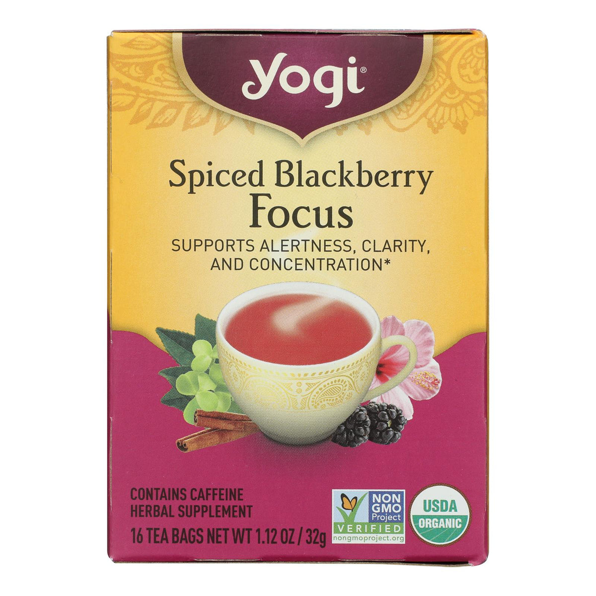 Yogi - Tea Spcd Blkbry Focus - Case of 6-16 BAG