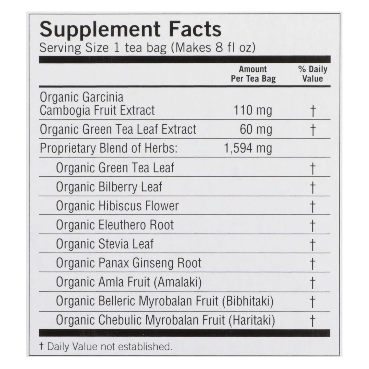 Yogi Green Slim Life Herbal Tea Blueberry - 16 Tea Bags - Case of 6