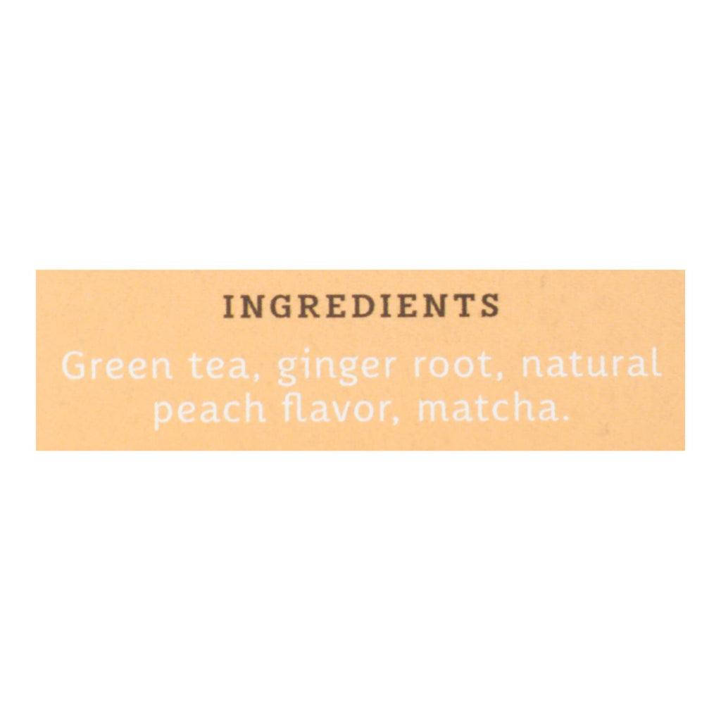 Stash Tea Ginger Peach Green W/ Matcha - 18 Tea Bags - Case of 6