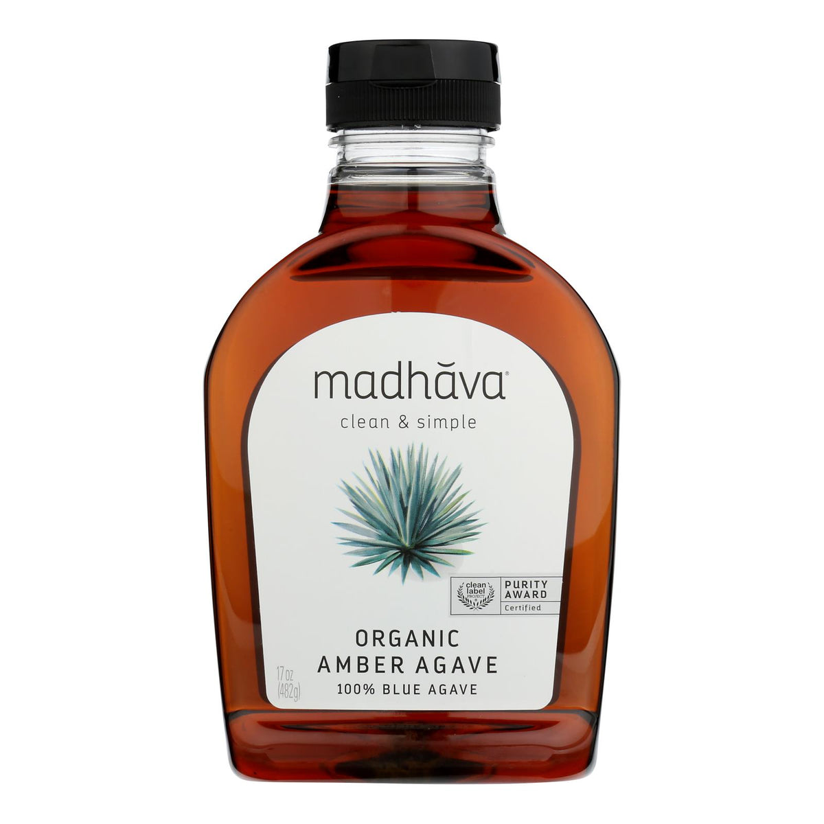 Madhava Honey - Agave Nectar Raw Ambr - Case of 6 - 17 OZ